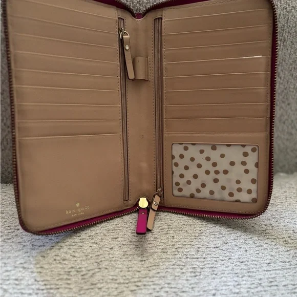 Kate Spade Fuchsia Large Zip Wallet - Picture 7 of 17